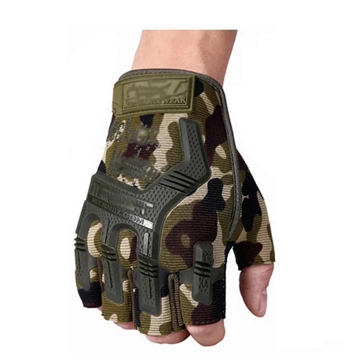 Guantes Para Moto Deportiva/ Motocicleta Tacticos Medio Dedo Camuflaje M