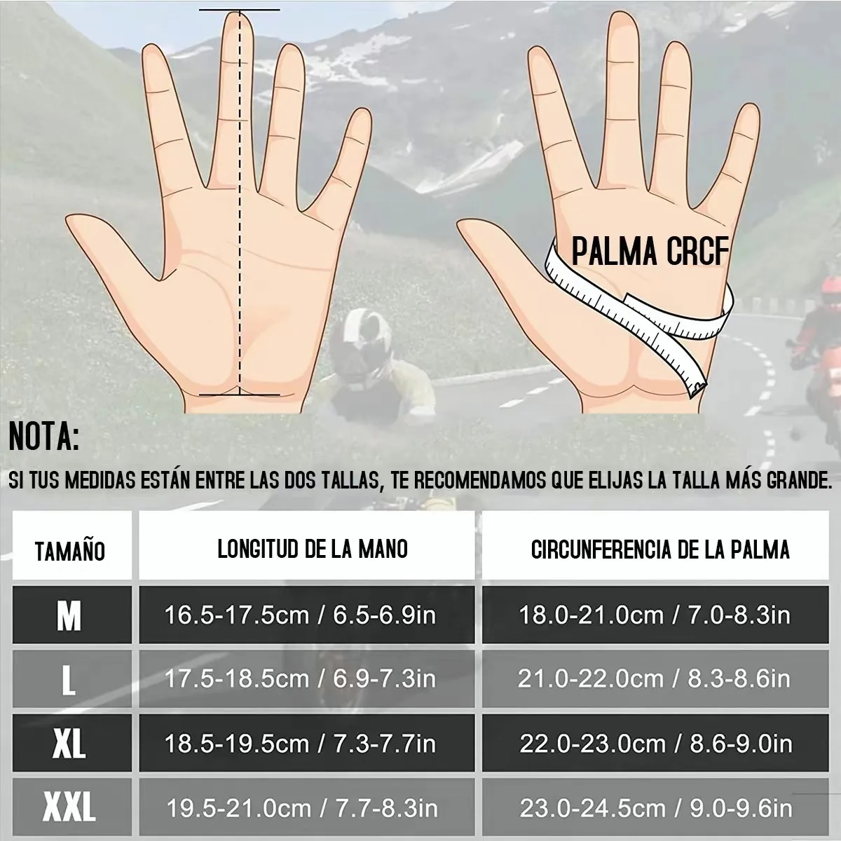 Guantes Protección Para Moto Pantalla Táctil Antideslizante M Negro