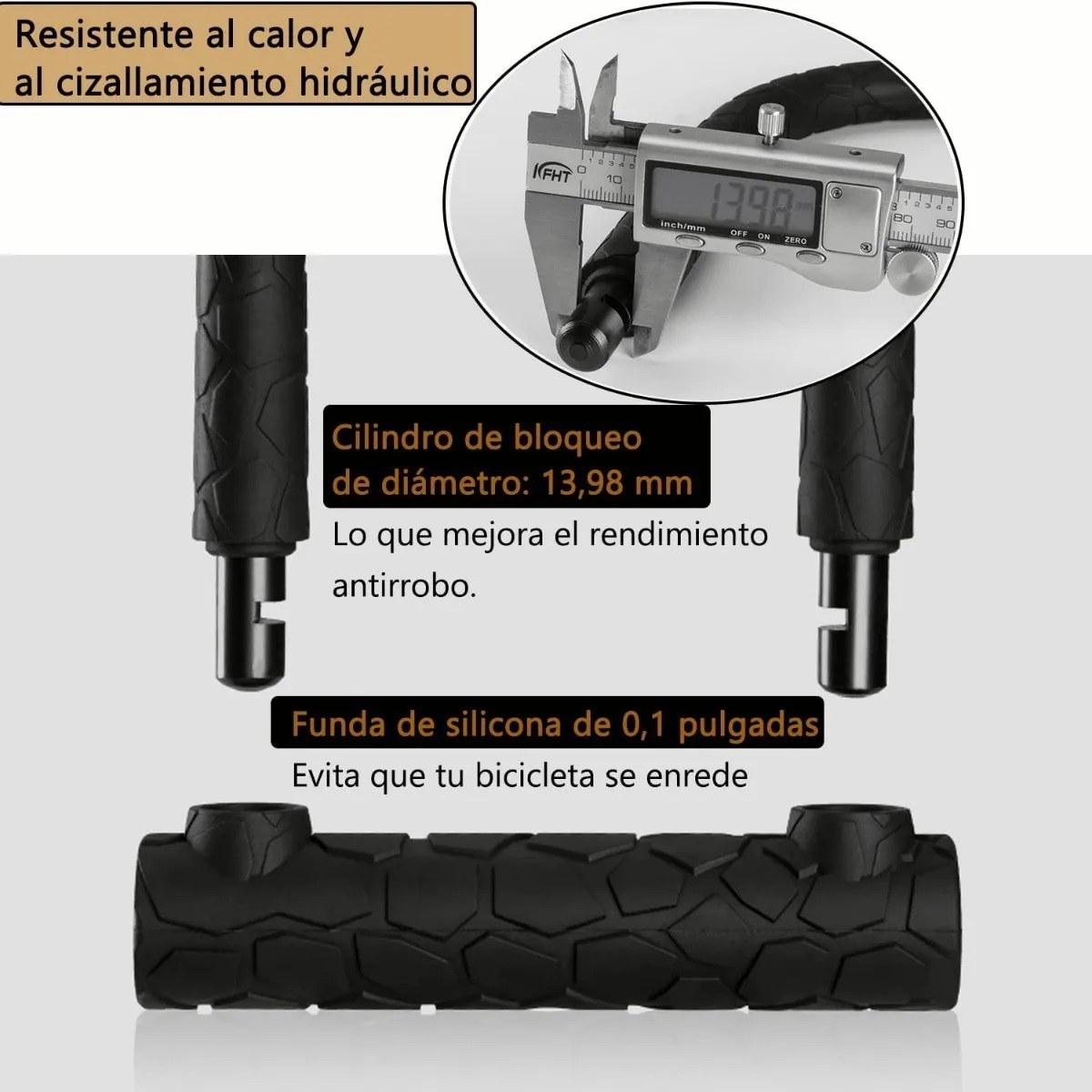 Candado Rigido Tipo U Para Bicicleta Motocicleta Con 2llaves