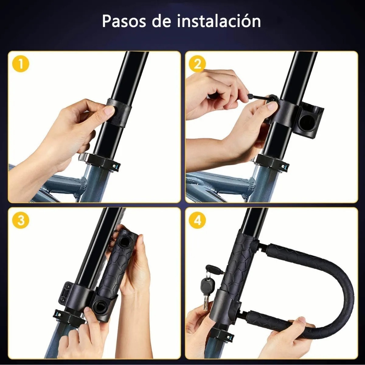 Candado Rigido Tipo U Para Bicicleta Motocicleta Con 2llaves