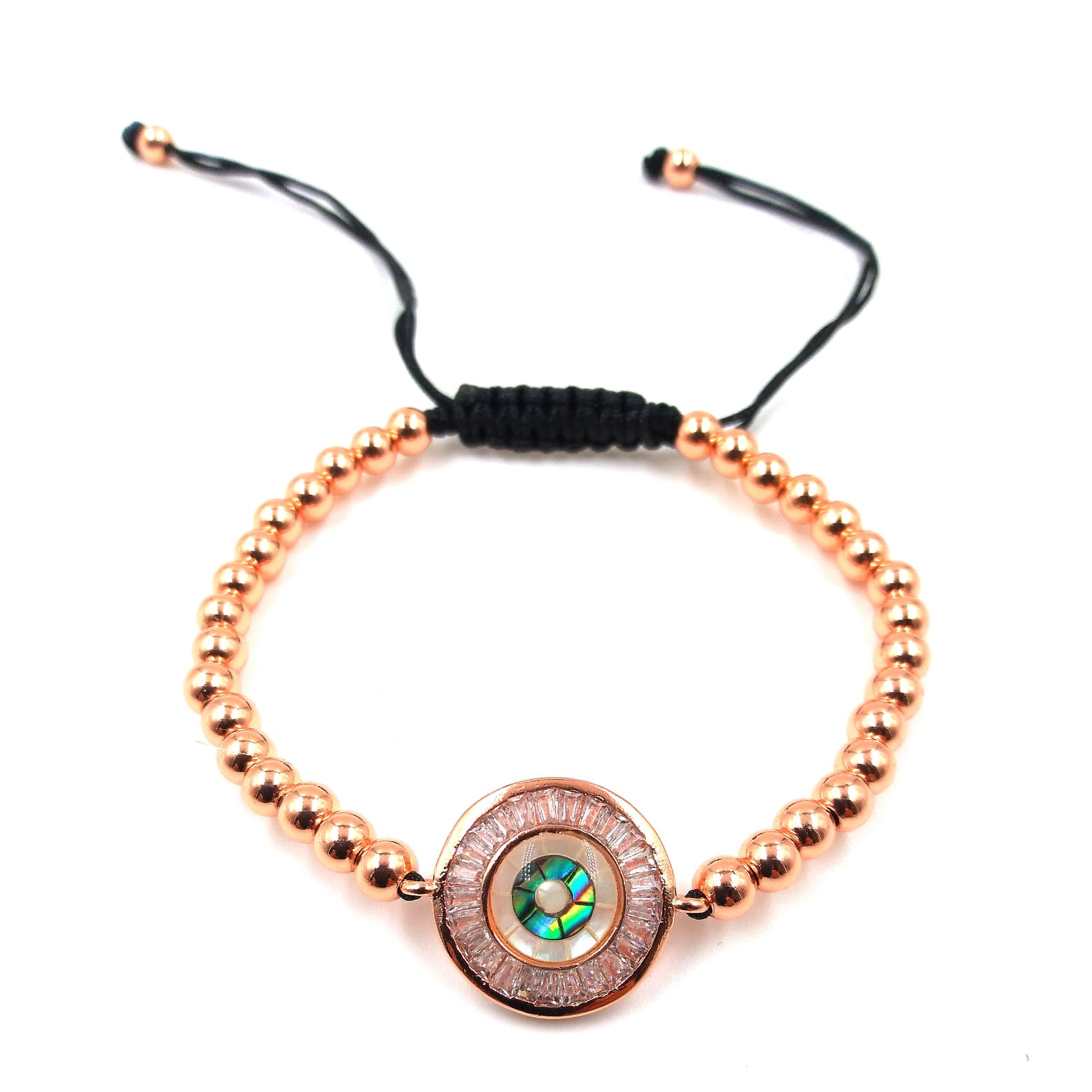 Pulsera Bijoux Marquise Ojo Turco Verde Chapa Oro 18k