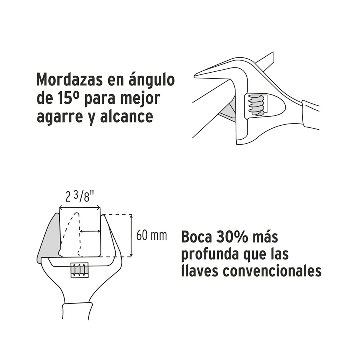 Perico Extra Ancho para Mecánicos y Plomeros PET-12XA Truper