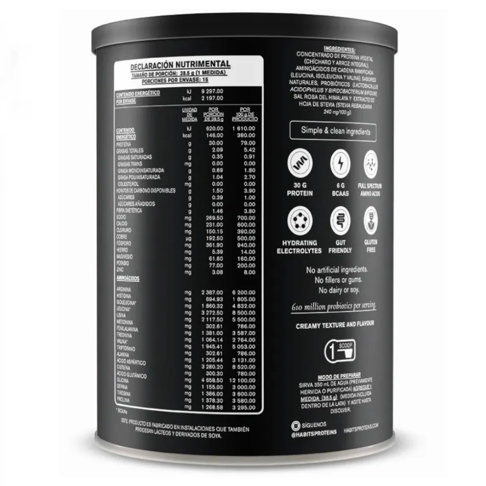 Proteína Vainilla High Performance Habits 578 g