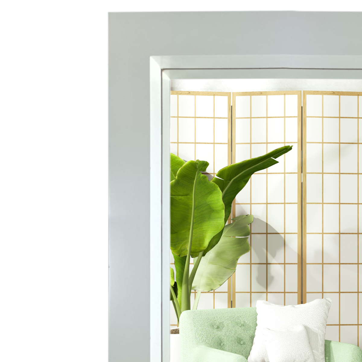 Espejo decorativo para pared rectangular elaborado en madera de mdf (Blanco)