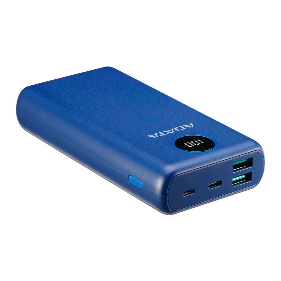 Cargador Portatil Adata Azul Capacidad 20 000 mAh (74 Wh)