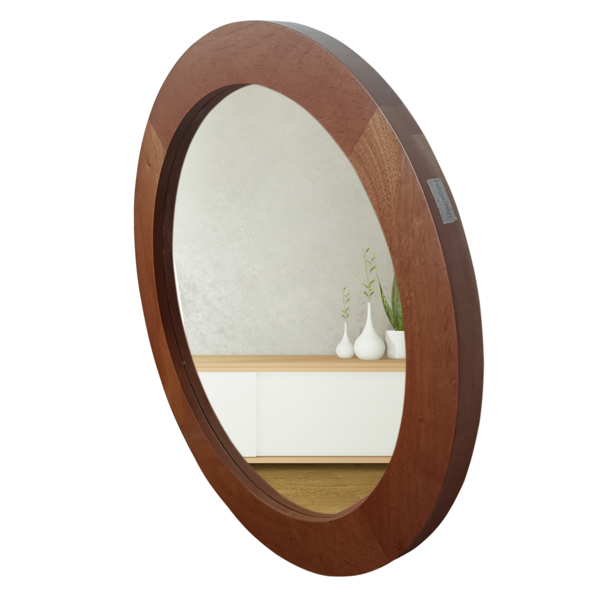 Espejo decorarivo de pared con apariencia a madera de cedro natural