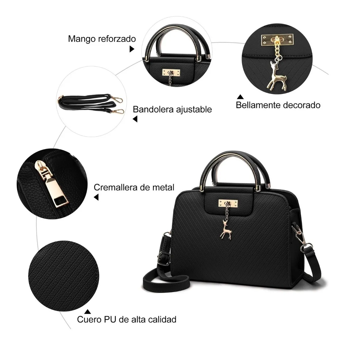 Bolsa Para Mujer Bolsa Para Cartera Crossbody Tote Moda Dama