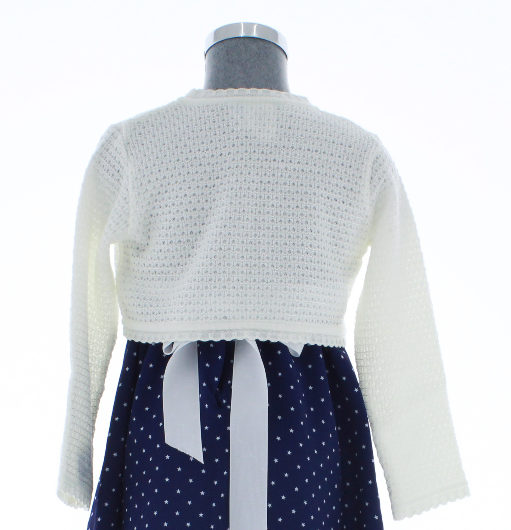Sueter Niña Bolero Tejido Blanco 3073 1 a 10 Años.