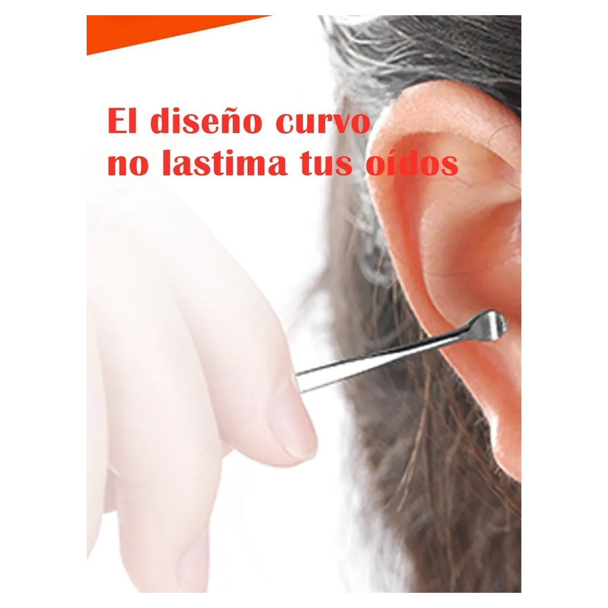 Set Limpiador De Oido Acero Inoxidable Con Estuche(6 Piezas)
