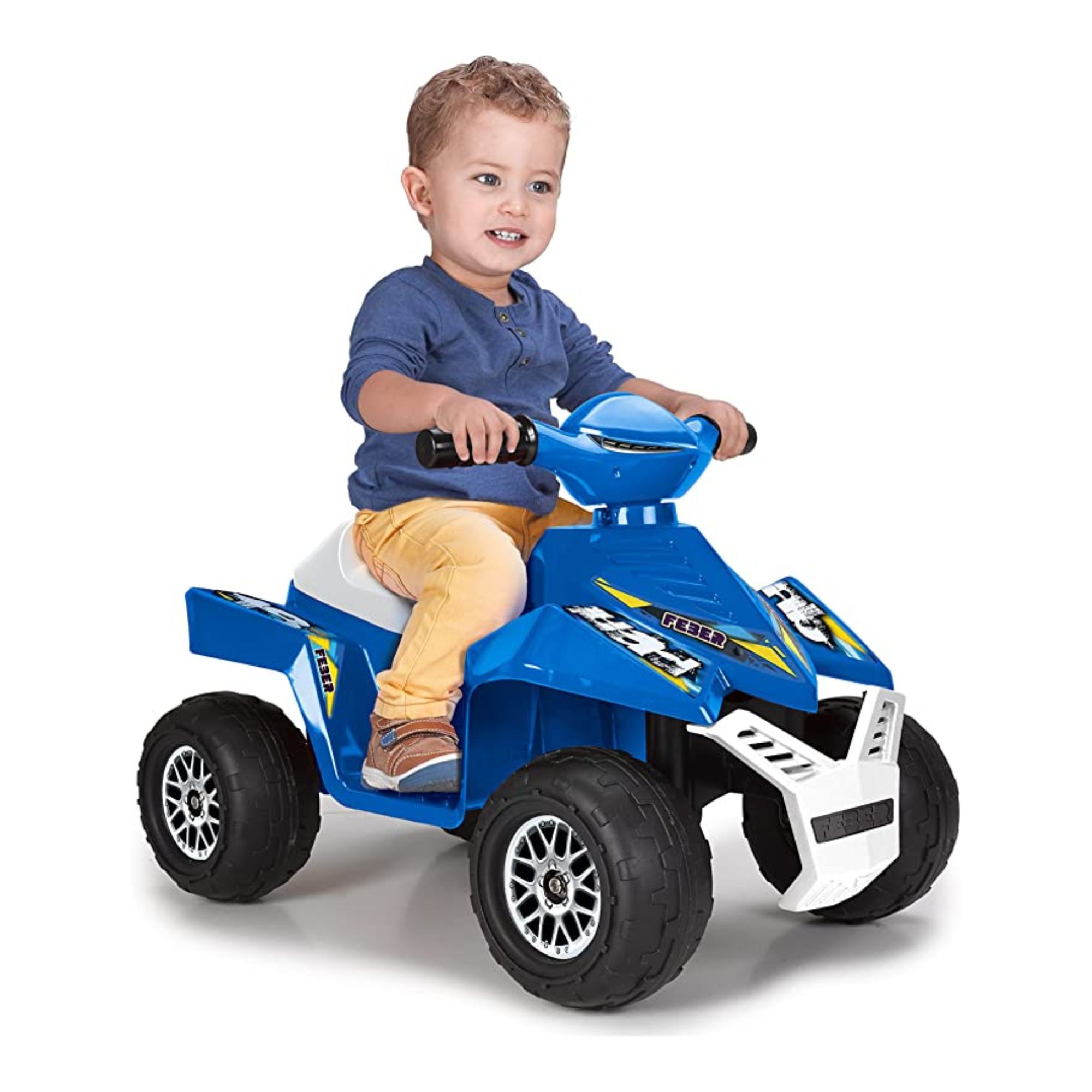 Cuatrimoto Electrica De 6v Feber Quad Racy Blue Para Niños