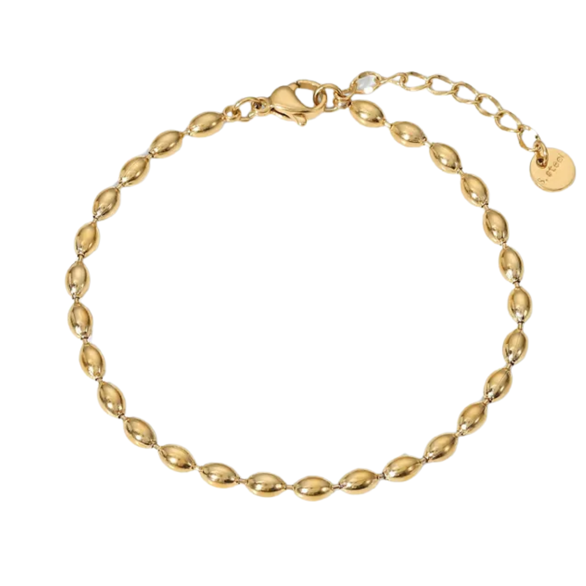 Pulsera Dorada Acero Inoxidable Moda Mujer