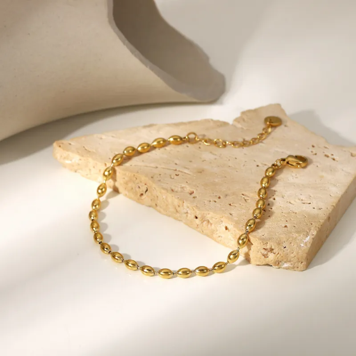 Pulsera Dorada Acero Inoxidable Moda Mujer