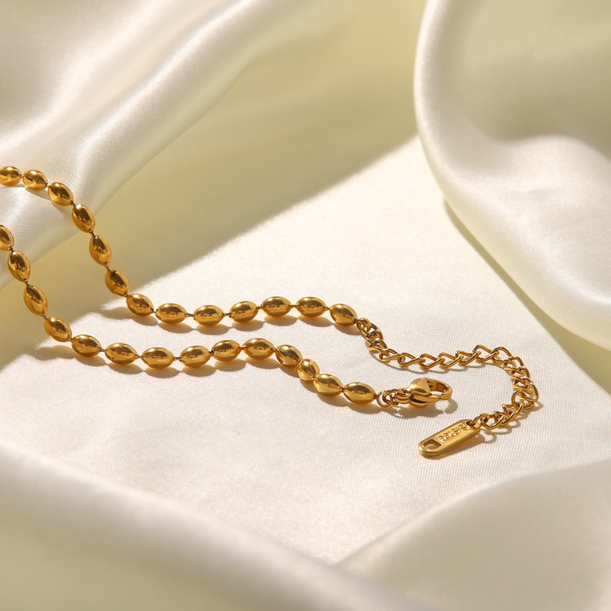 Collar con Perla Color Dorado Acero Inoxidable Moda Mujer