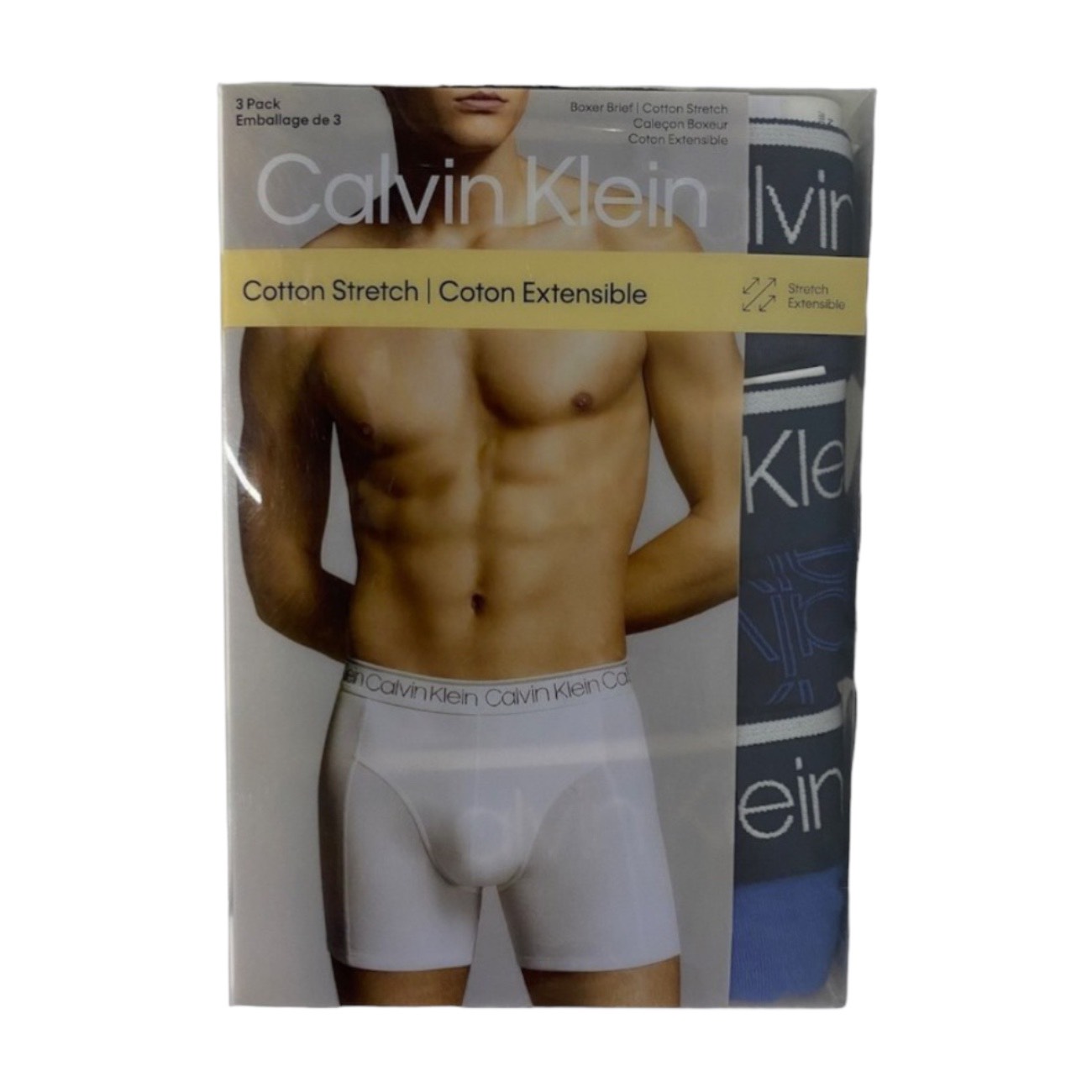 Boxer Calvin Klein Largo Azul Marino 0431 - 3 Pack Cotton Stretch