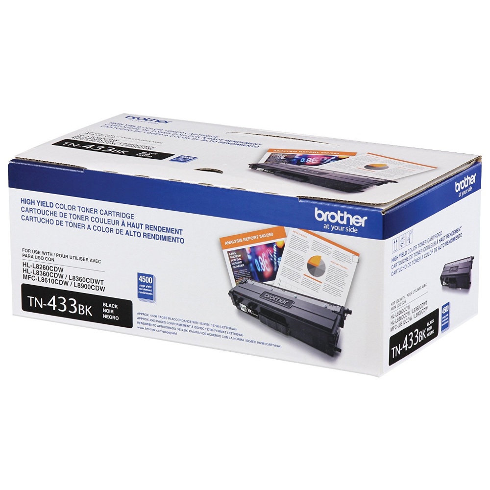 Toner Brother Negro Tn433bk 4,500 Paginas