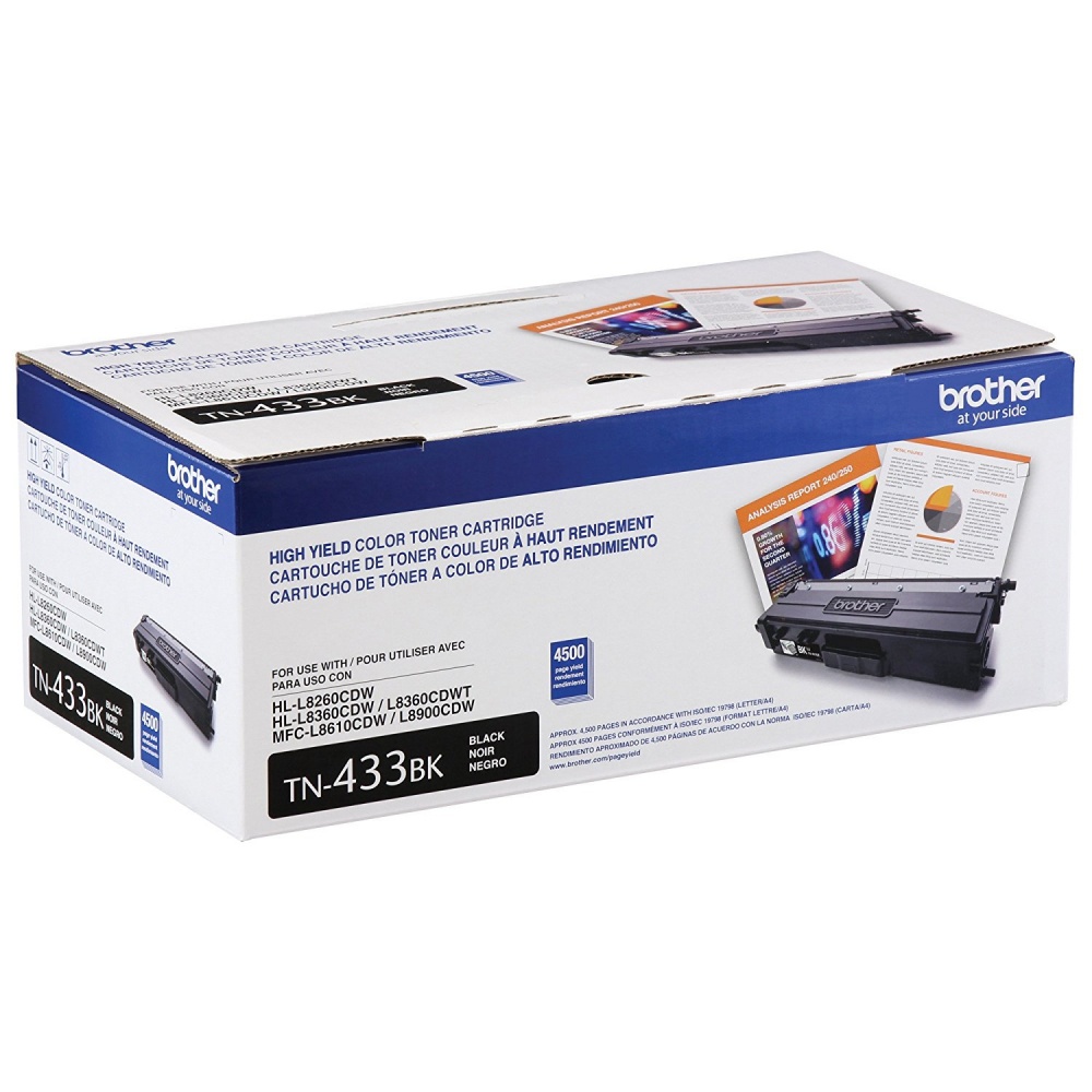 Toner Brother Negro Tn433bk 4,500 Paginas