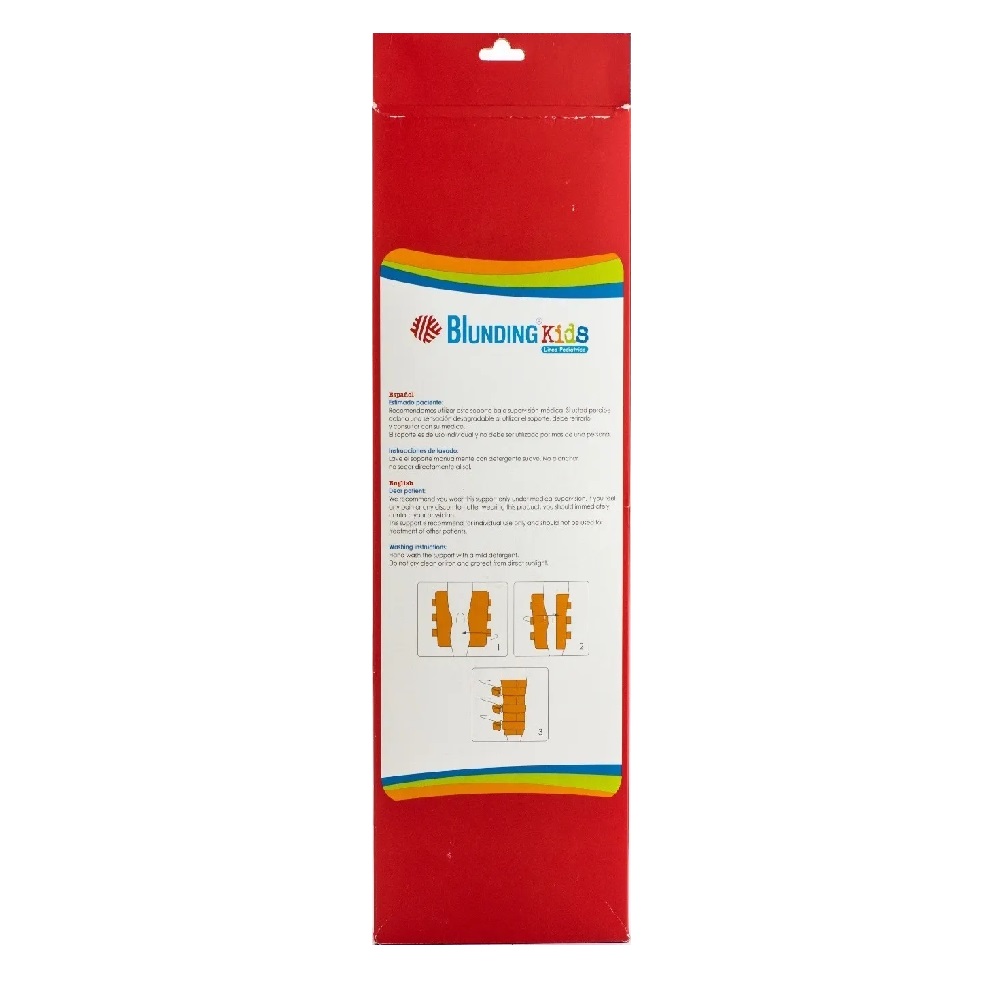 Inmovilizador Férula De Rodilla Pediátrico Infantil Blunding Naranja 12-14