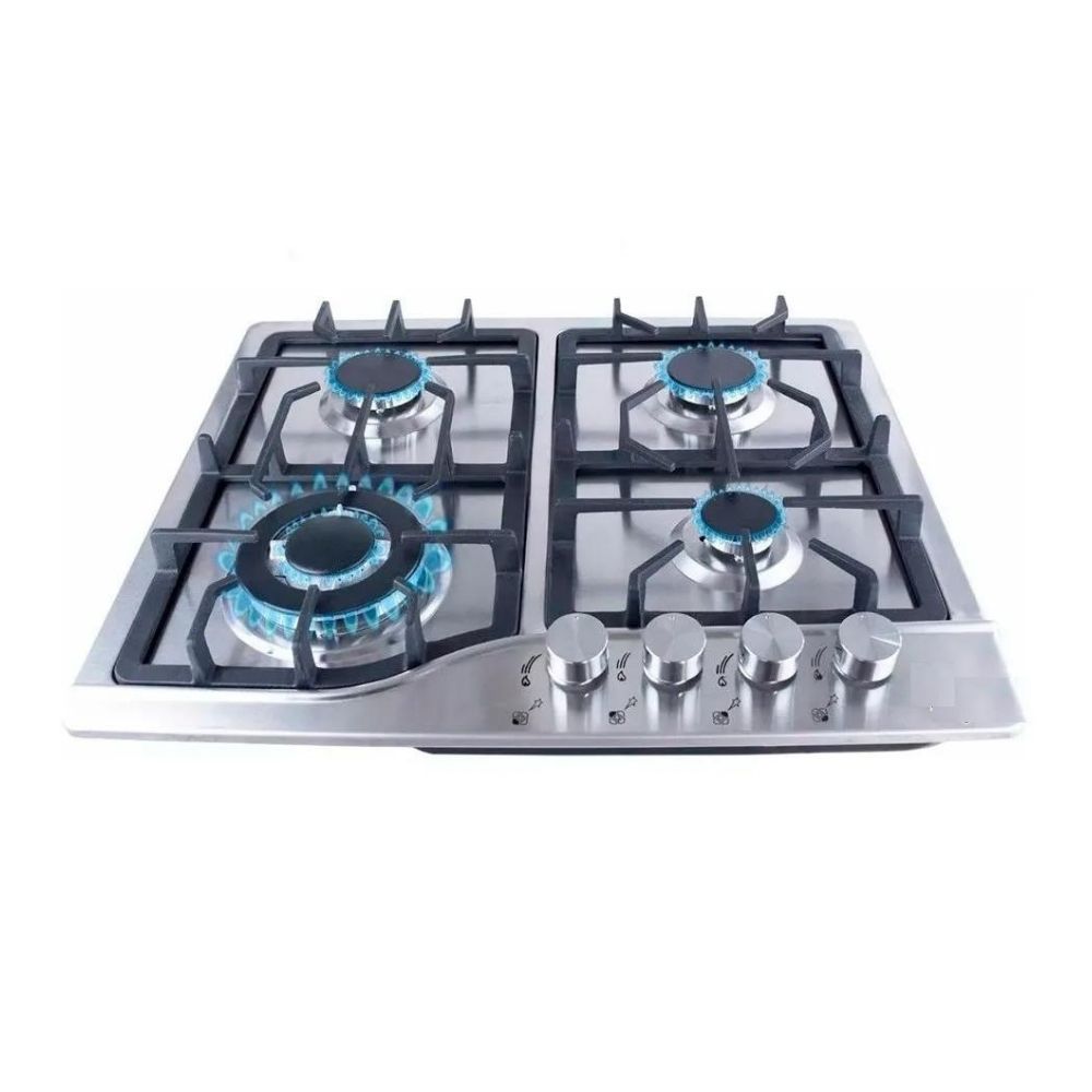 Parrilla Electrica Gas 4 Quemadores Acero Inoxidable Tactil