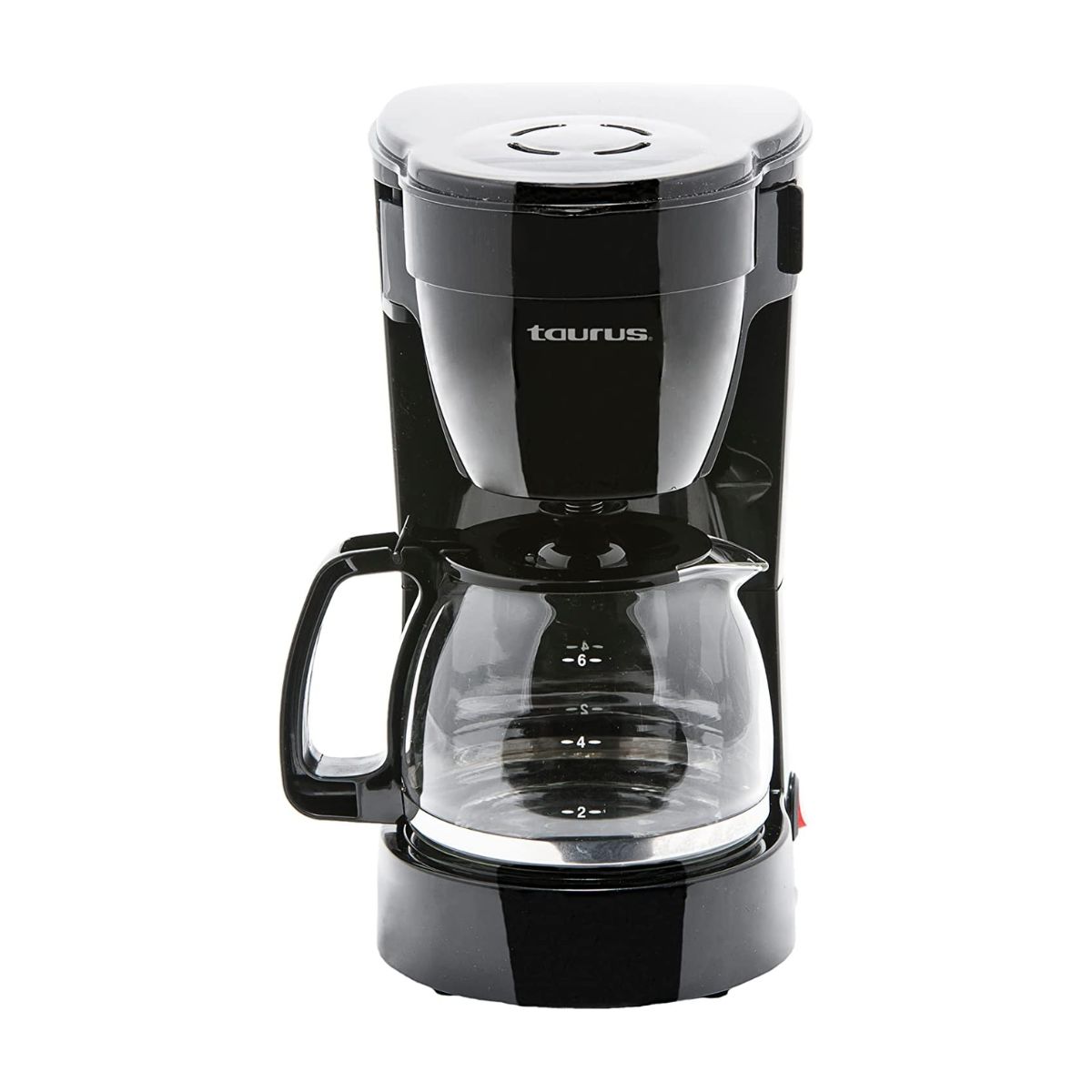 Cafetera 6 Tazas Automática Jarra De Vidrio Negro Taurus