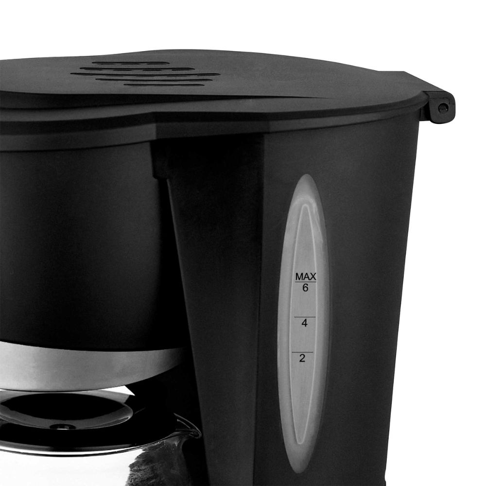Cafetera 6 Tazas Automática Jarra De Vidrio Negro Taurus