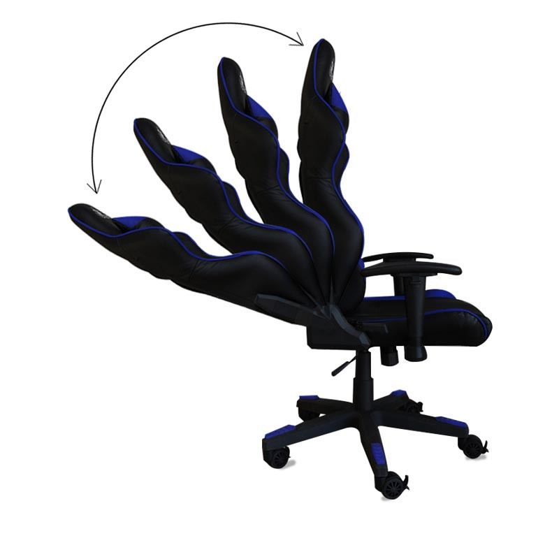 SILLA GAMING YEYIAN CADIRA 1150, POLIURETANO, RECLINABLE 4D, NEGRO/AZUL (YSGC1150A)