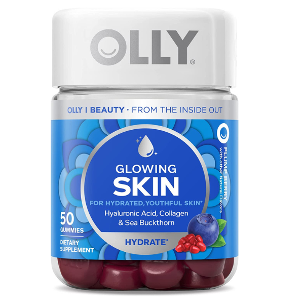 Olly glowing skin 50 hummies ,suplemento ,colageno ,acido hialuronico