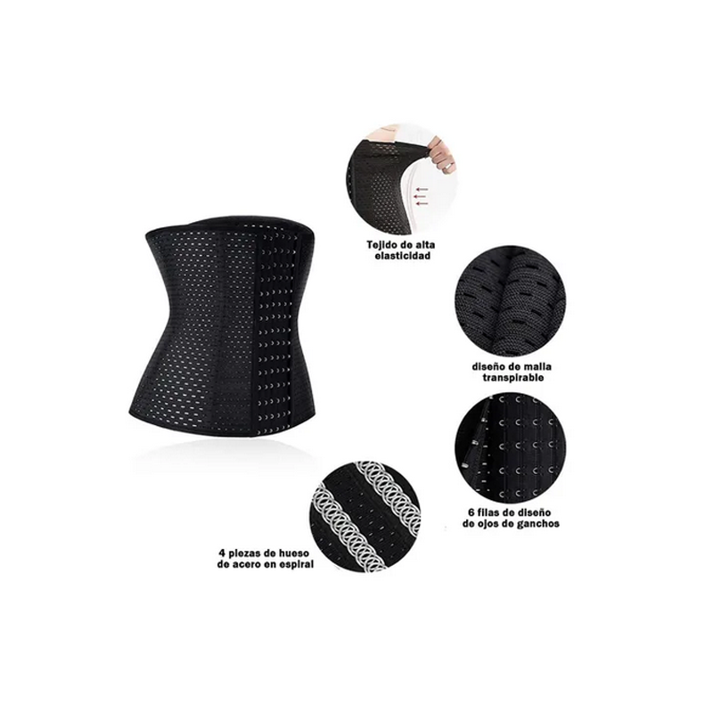 Corsé Modeladora Cinturilla Fajas Colombiana Lenceria Mujer