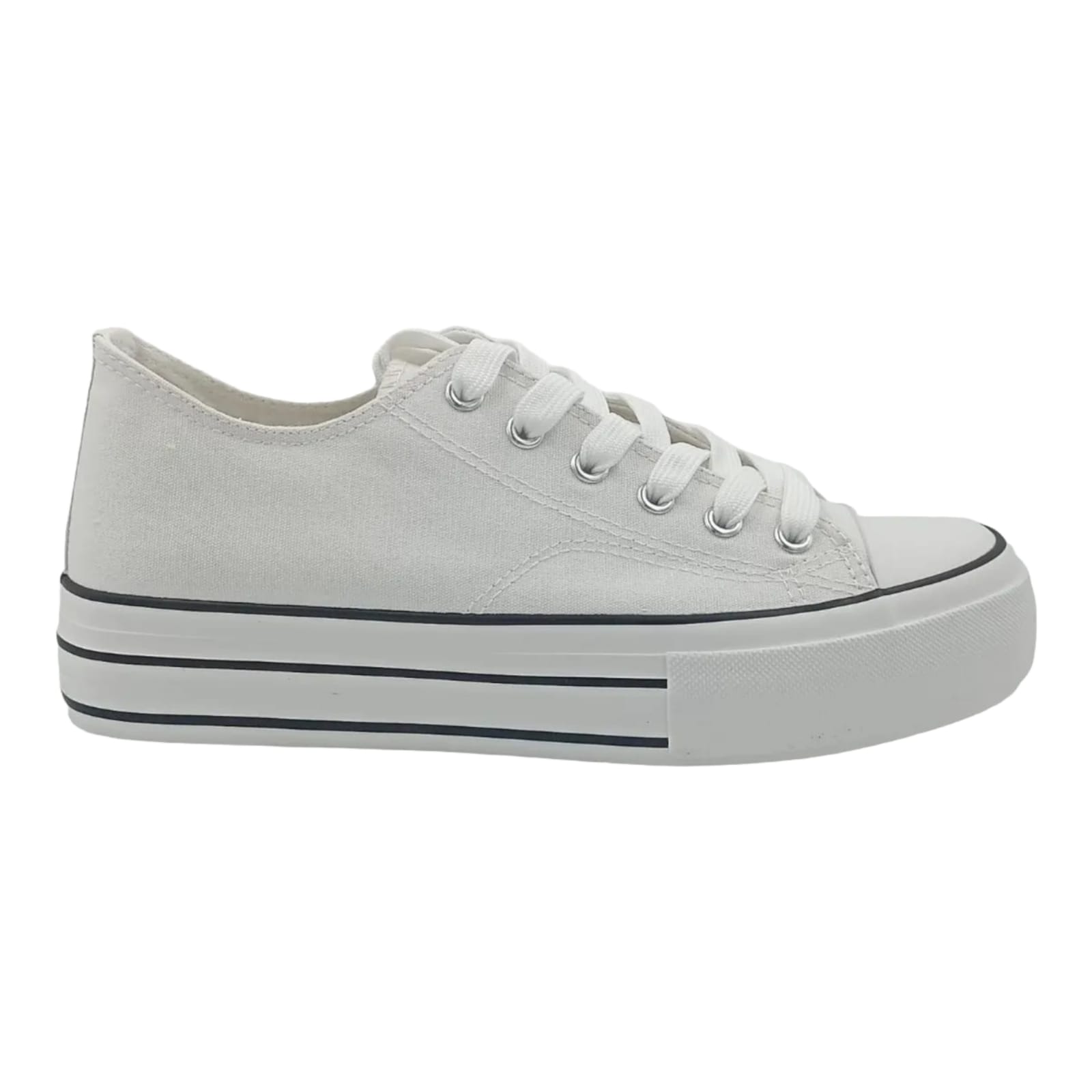 Tenis Andrea Dama Plataforma comodo blanco