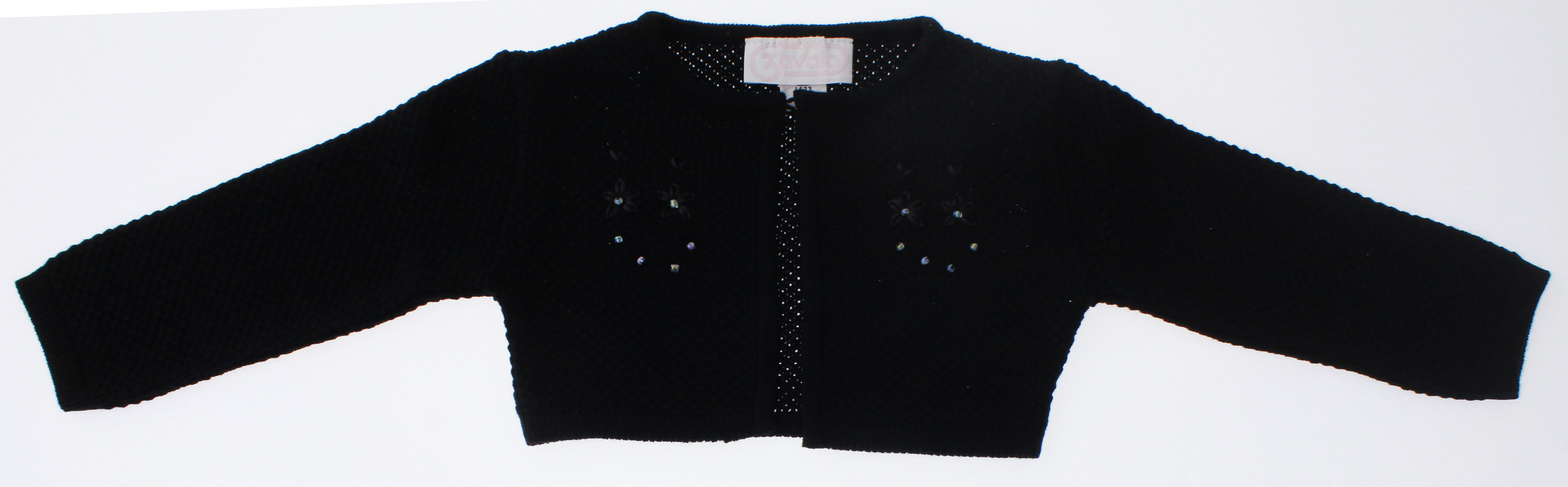 Sueter Niña Bebe Bolero Tejido Negro 3091 0 a 4 Años.