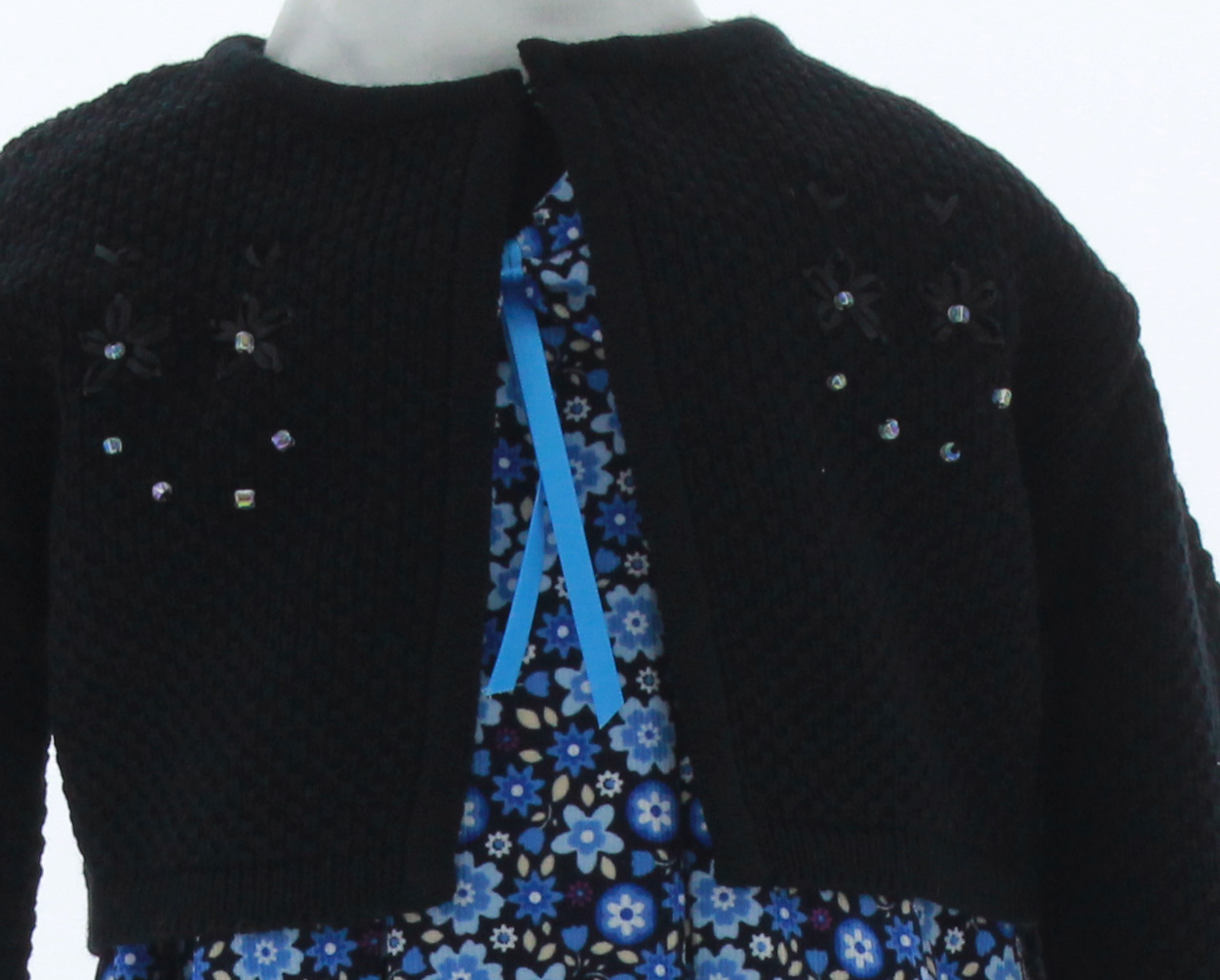 Sueter Niña Bebe Bolero Tejido Negro 3091 0 a 4 Años.