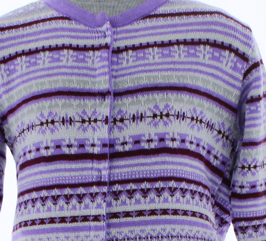 Sueter Niña Tejido Navidad Color Morado 3092 1 a 12 Años.