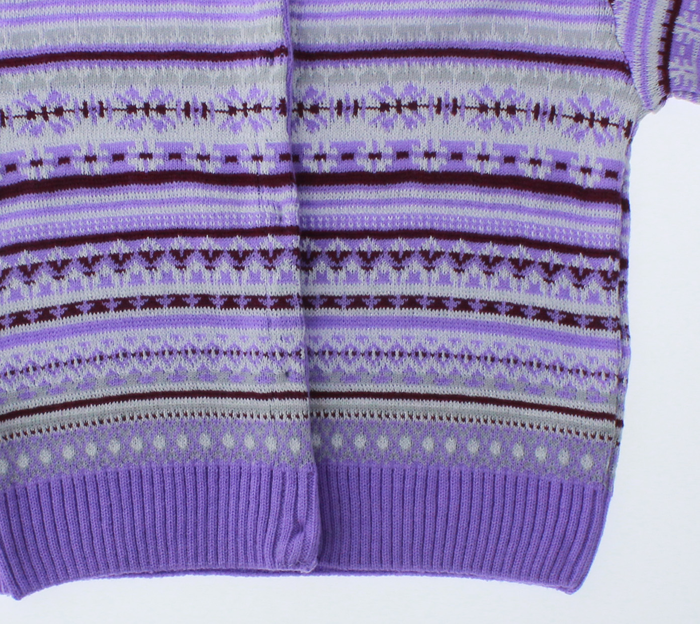 Sueter Niña Tejido Navidad Color Morado 3092 1 a 12 Años.