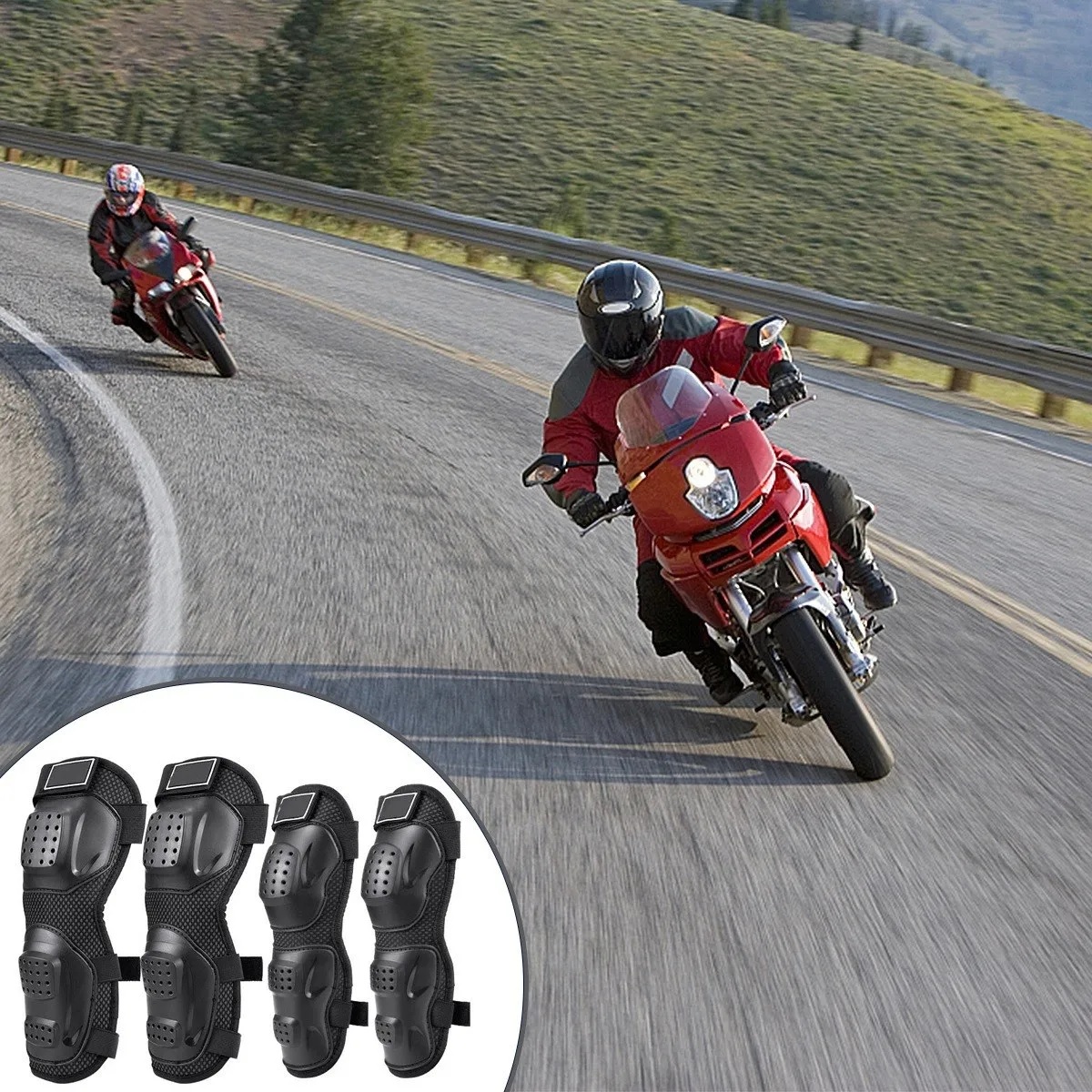 Par De Rodilleras Y Coderas Protección Motociclista Ciclista