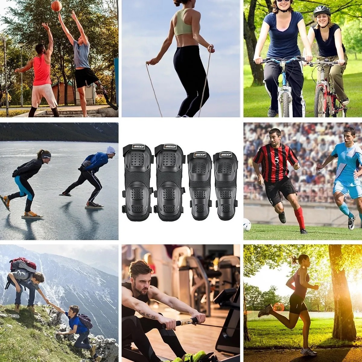 Par De Rodilleras Y Coderas Protección Motociclista Ciclista