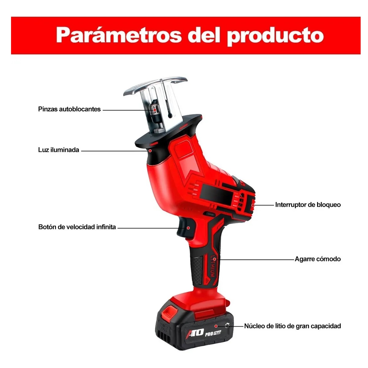 Sierra Recíproca Eléctrica Inalámbrica Recargable