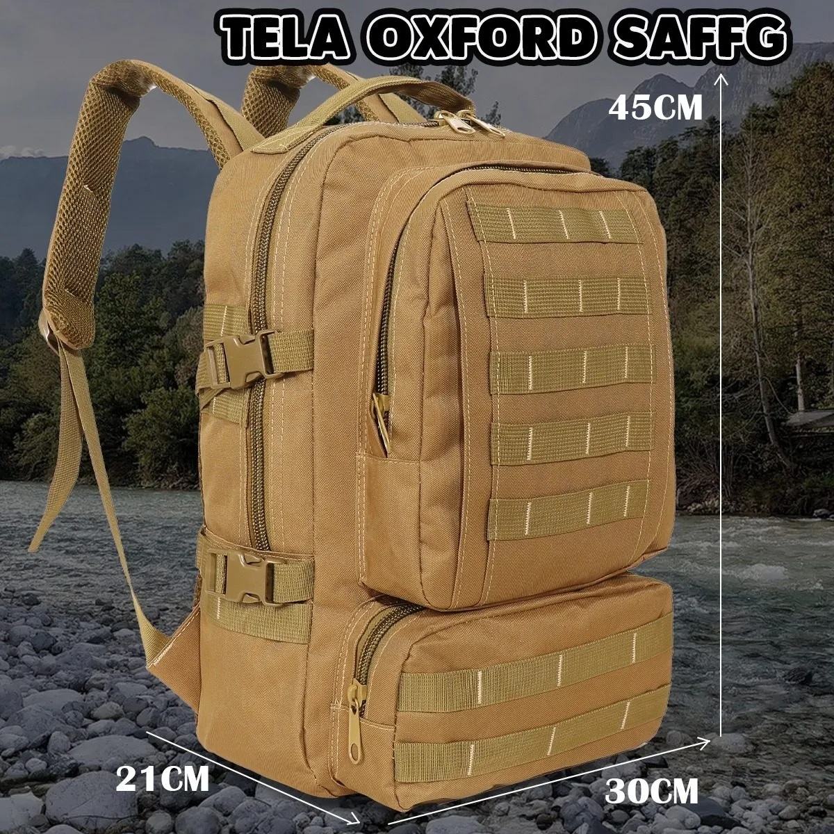 Mochila Táctica Militar Camping Mutiluso Moda 1090# Caqui