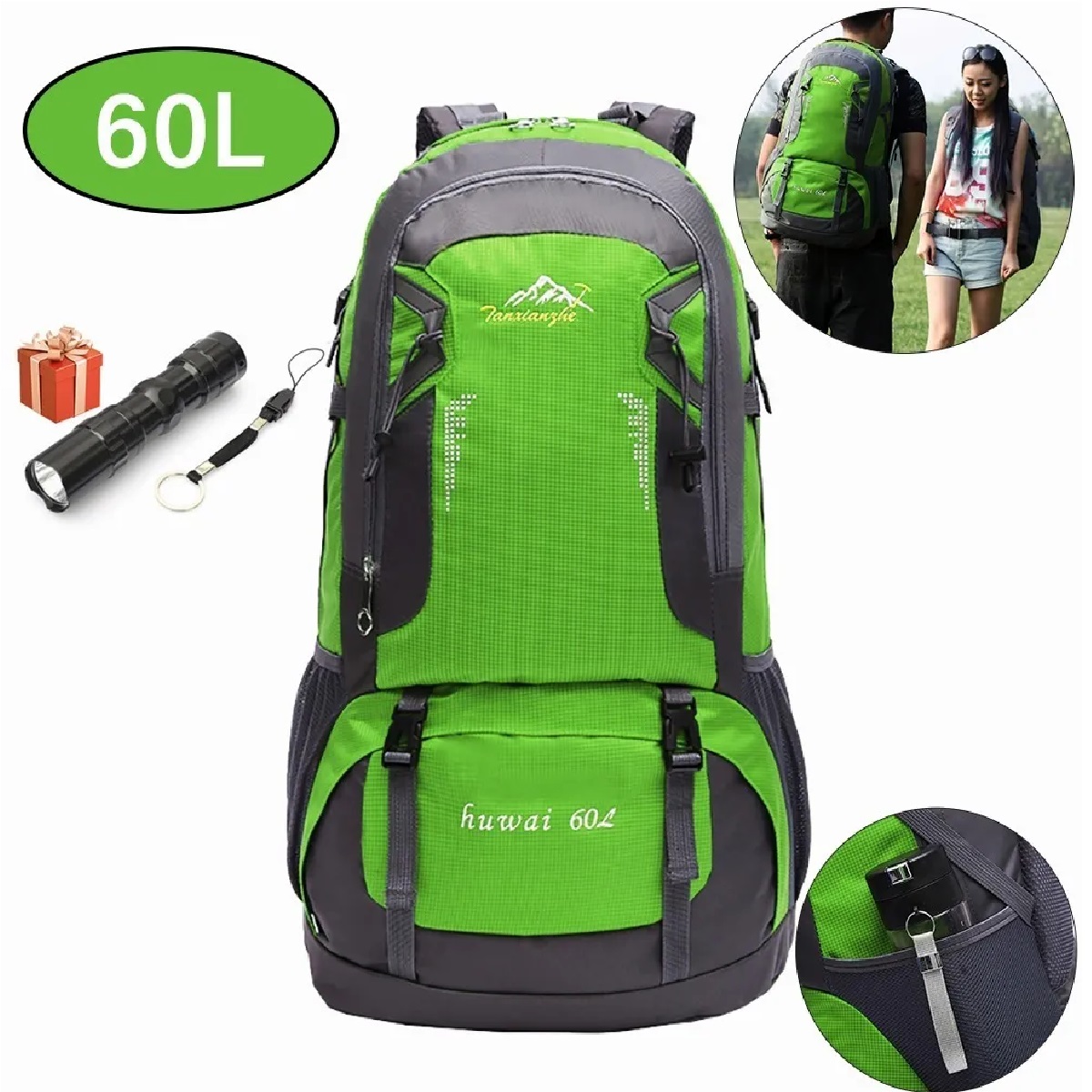 Mochila Impermeable 60l Deporte Al Aire Libre Senderismo