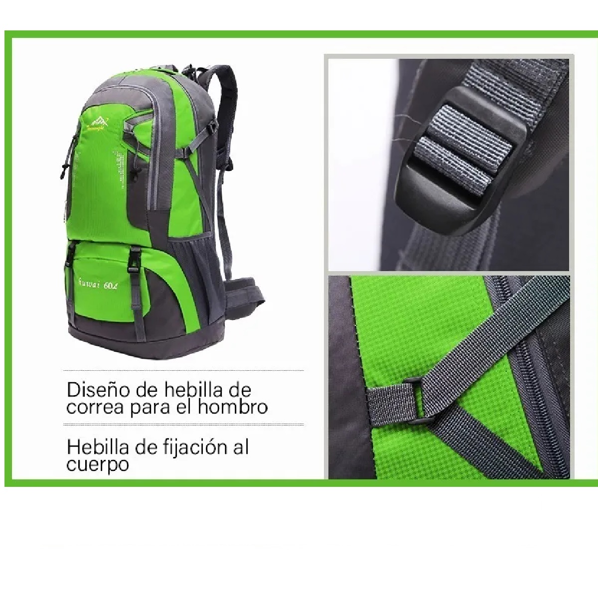 Mochila Impermeable 60l Deporte Al Aire Libre Senderismo