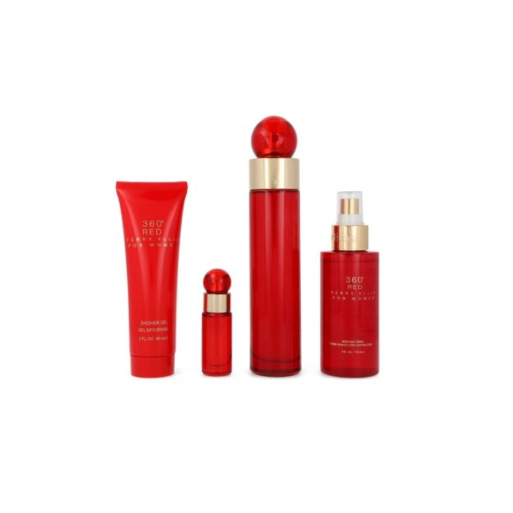 Estuche Perry Ellis 360 Red 4 pzs dama
