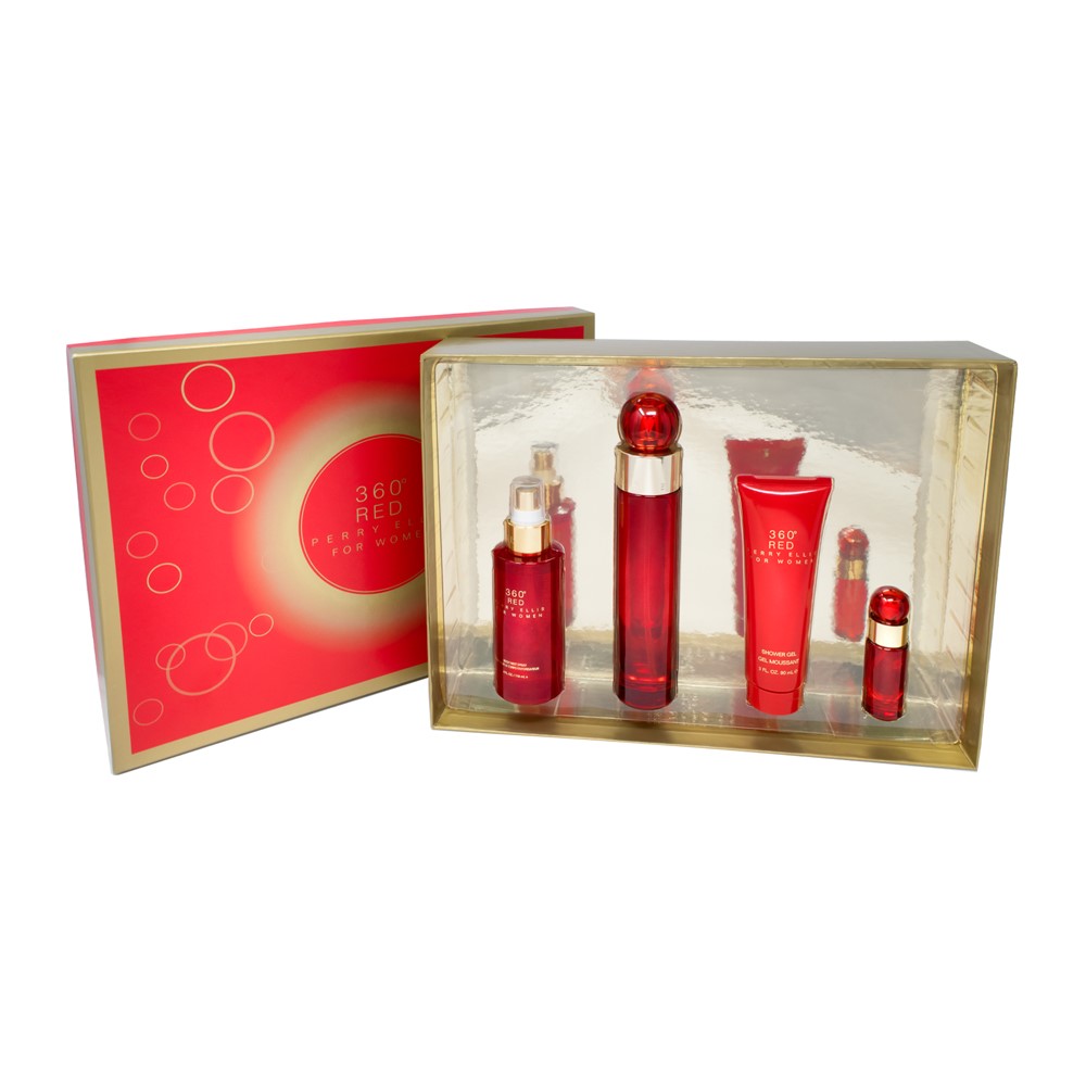 Estuche Perry Ellis 360 Red 4 pzs dama