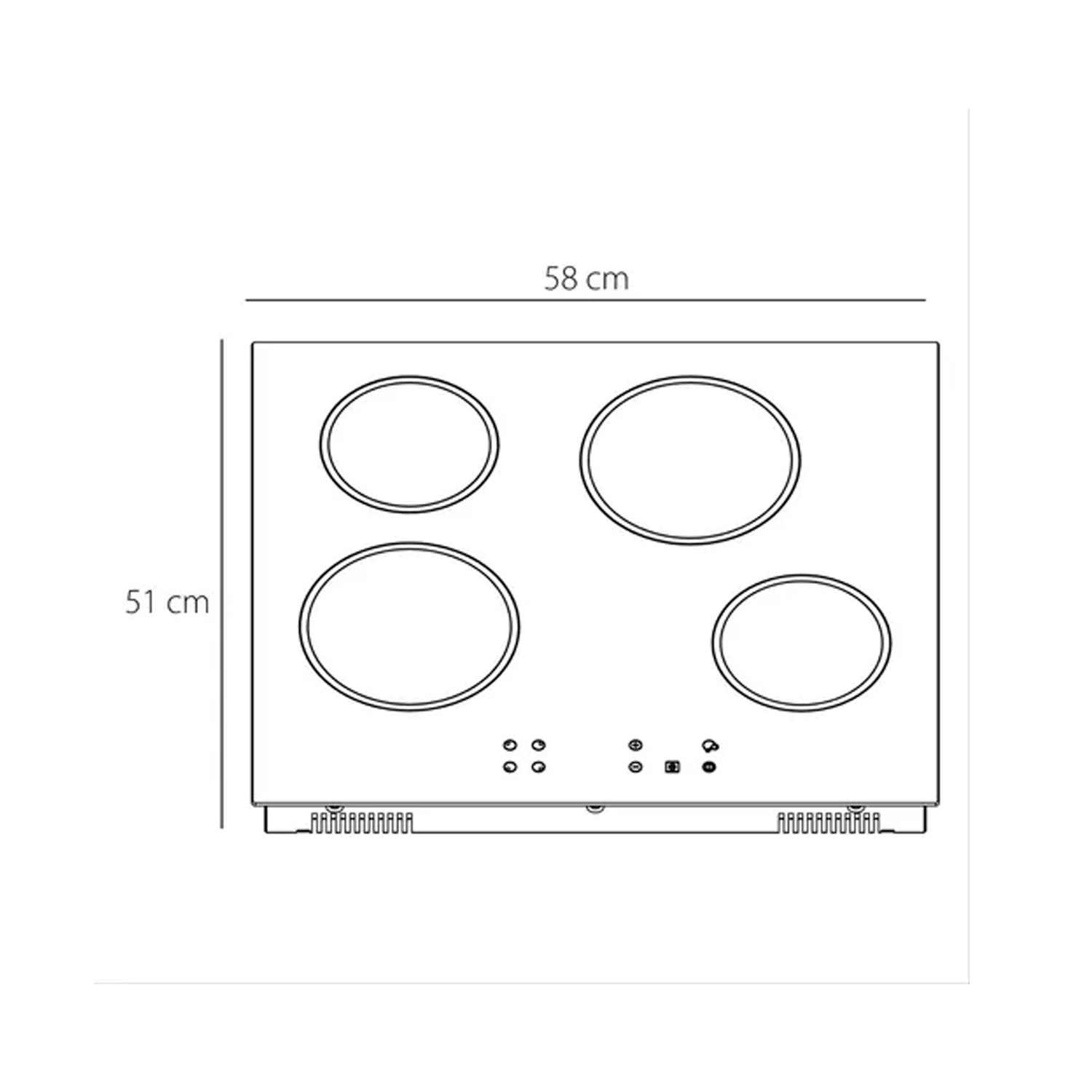 Parrilla Electrica Eb Empotrable 4 Quemadores Eb-vitro60