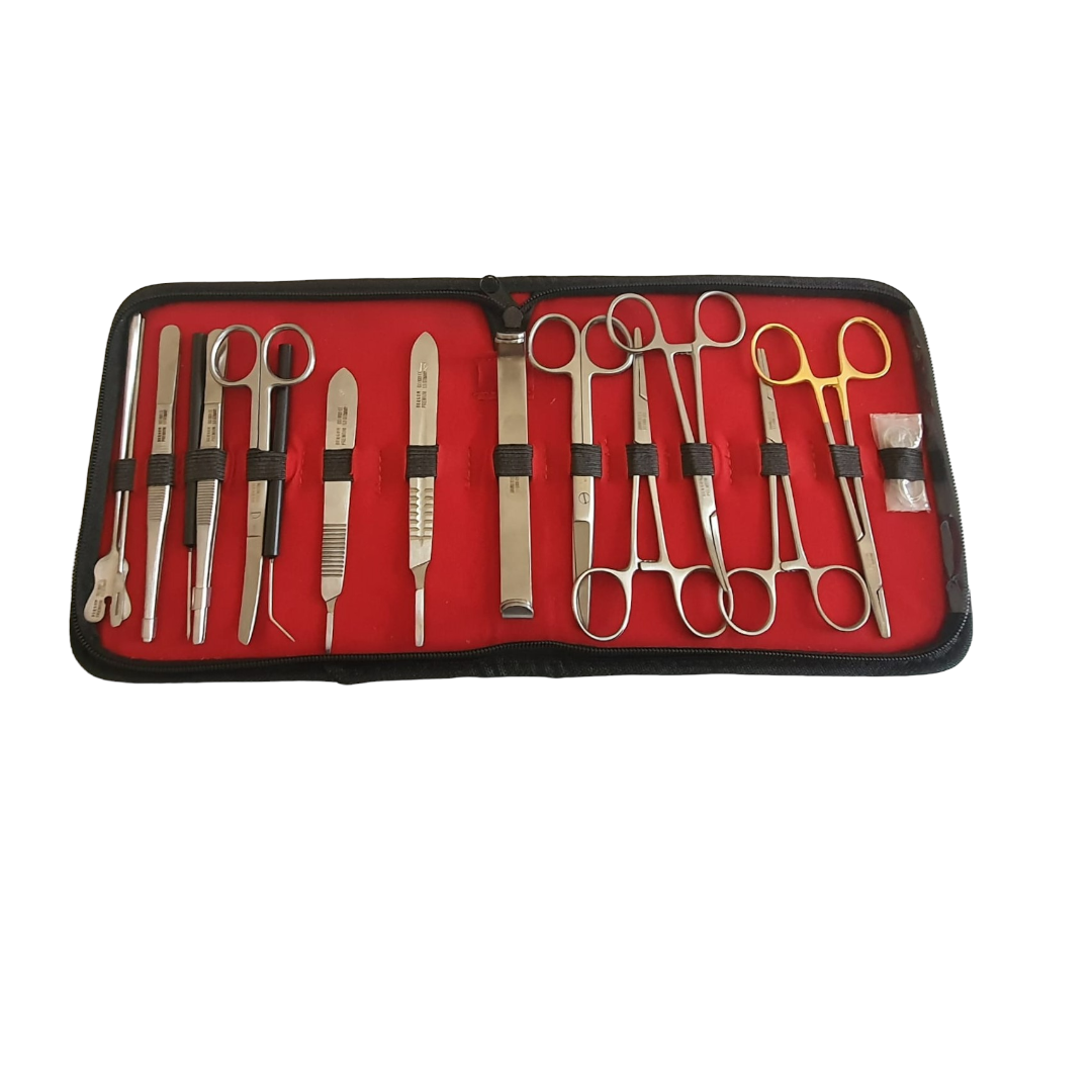 Estuche de disección de acero inoxidable 16 piezas, Hergom premium 13-13-1