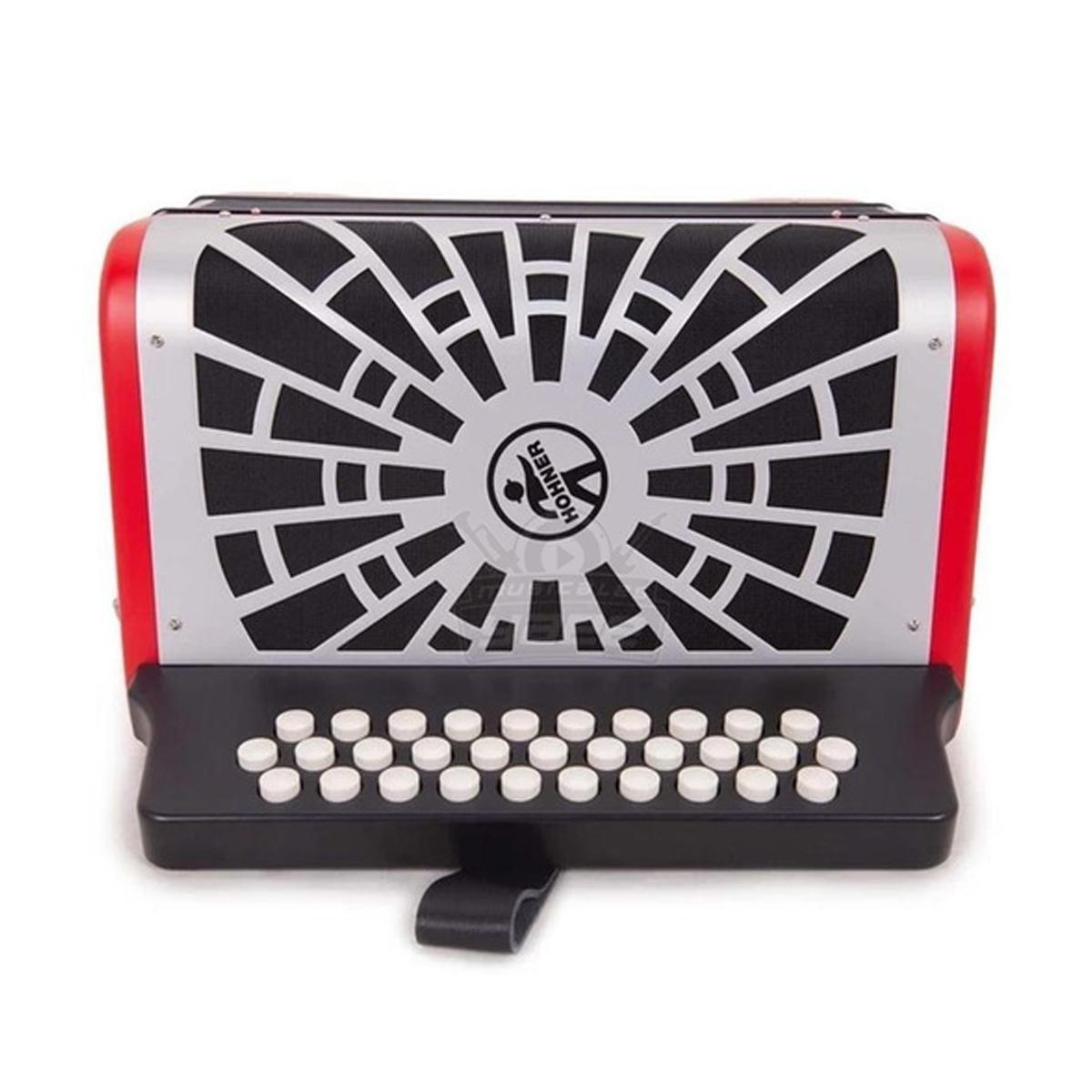 Acordeon Hohner Diatonico en Fa Compadre Naranja con Funda