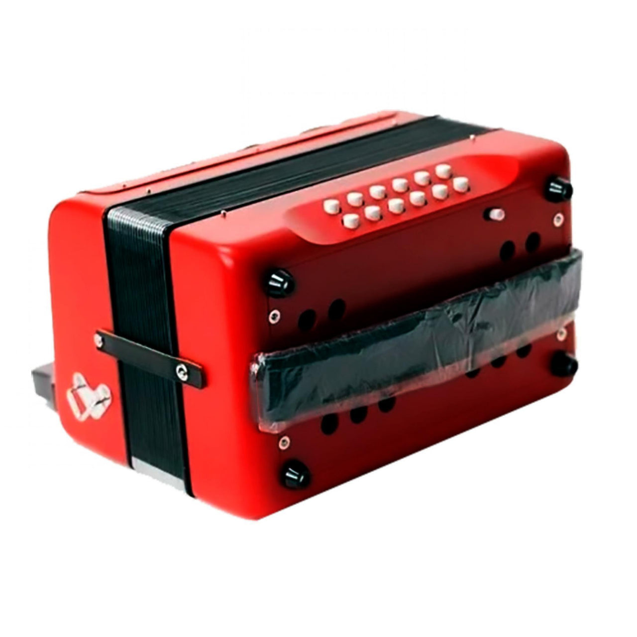 Acordeon Hohner Diatonico en Fa Compadre Naranja con Funda