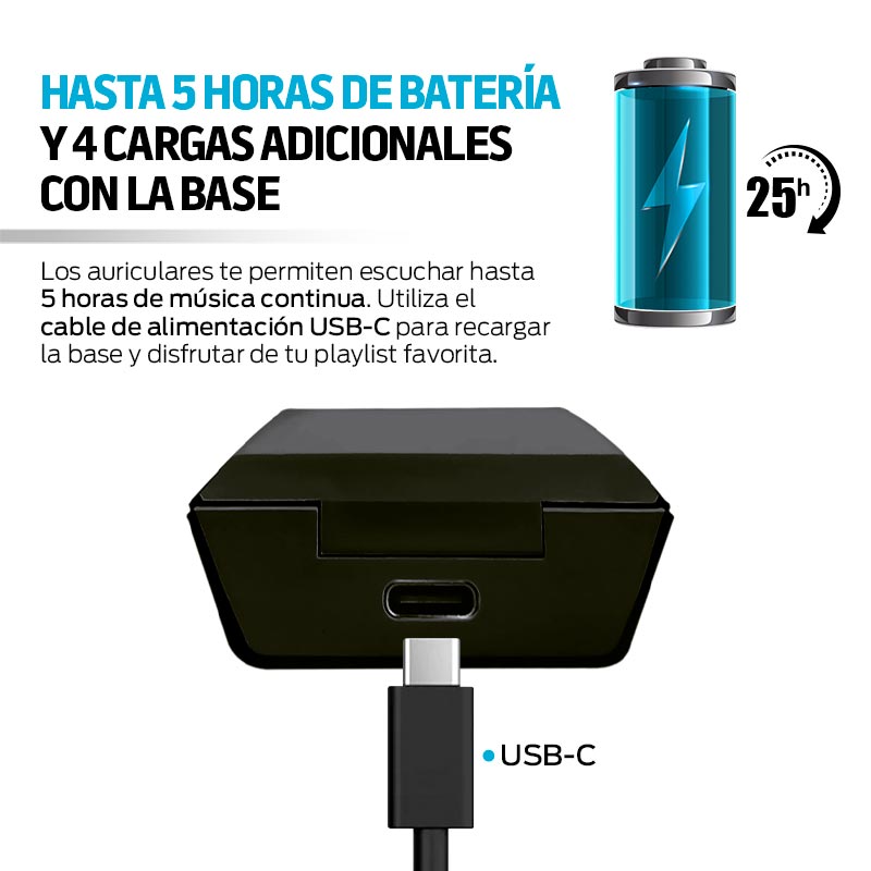 Audífonos Gamer Bluetooth Redlemon Real Wireless con Base de Carga