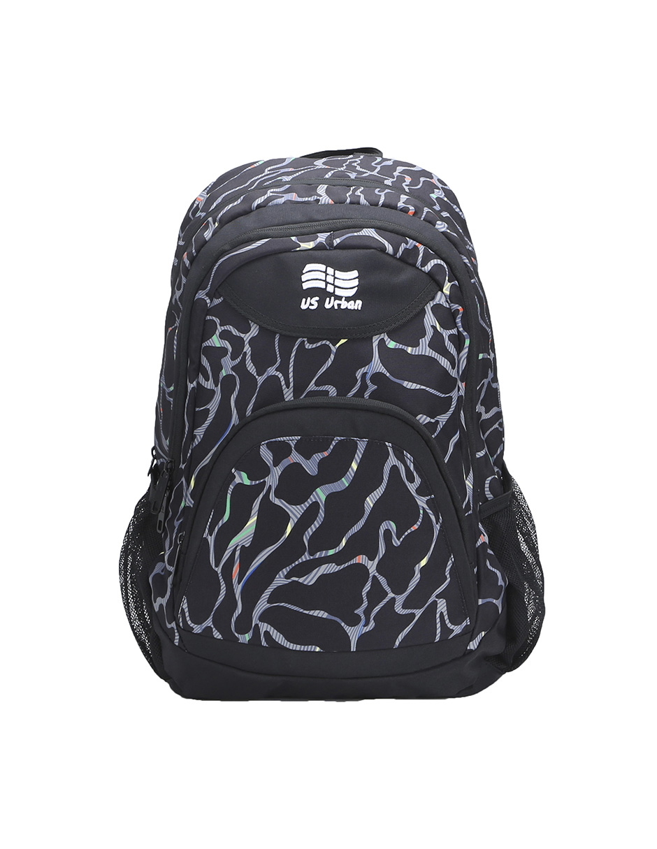 SET MOCHILA ESCOLAR CON LONCHERA Y LAPICERA US URBAN NEGRA