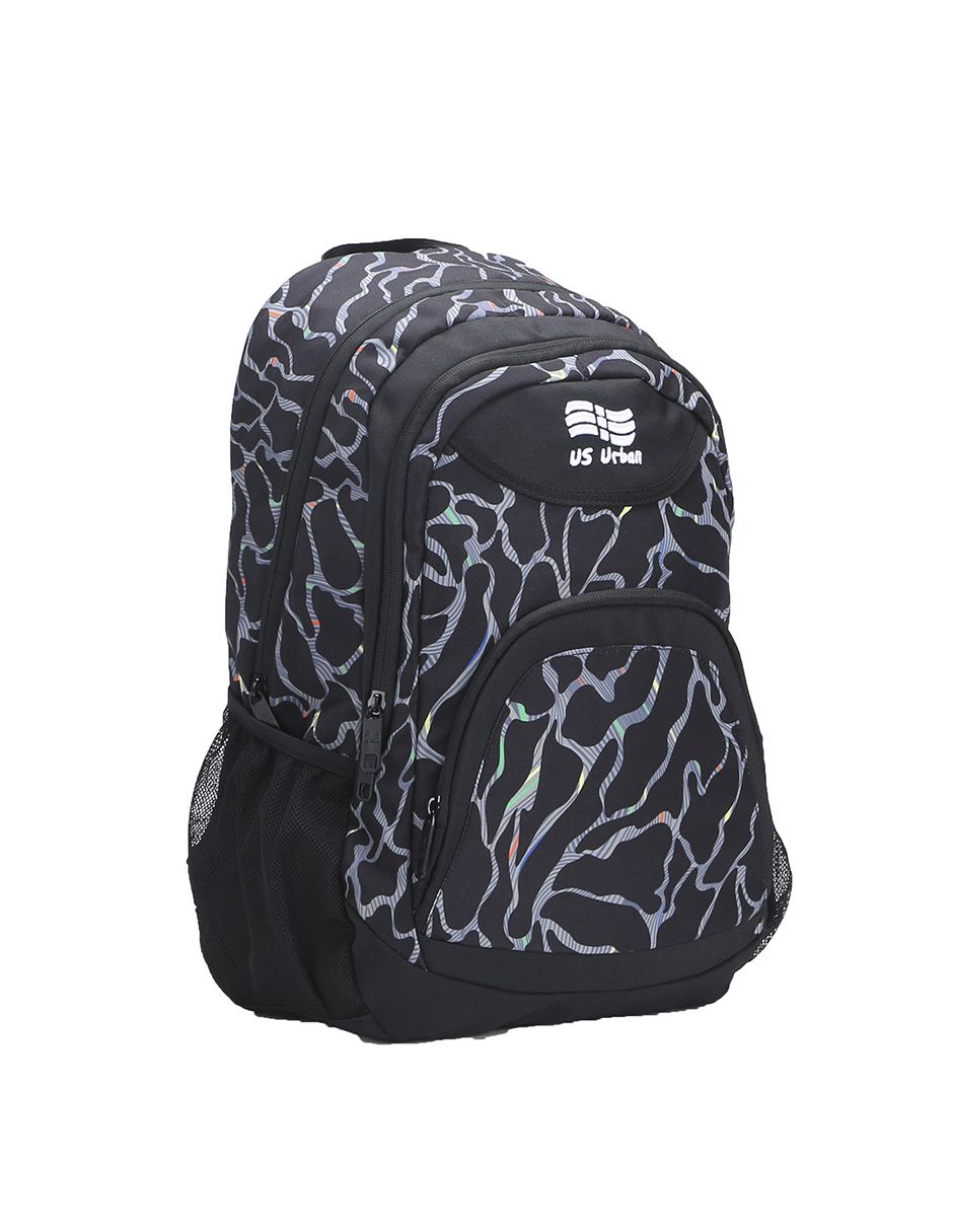 SET MOCHILA ESCOLAR CON LONCHERA Y LAPICERA US URBAN NEGRA