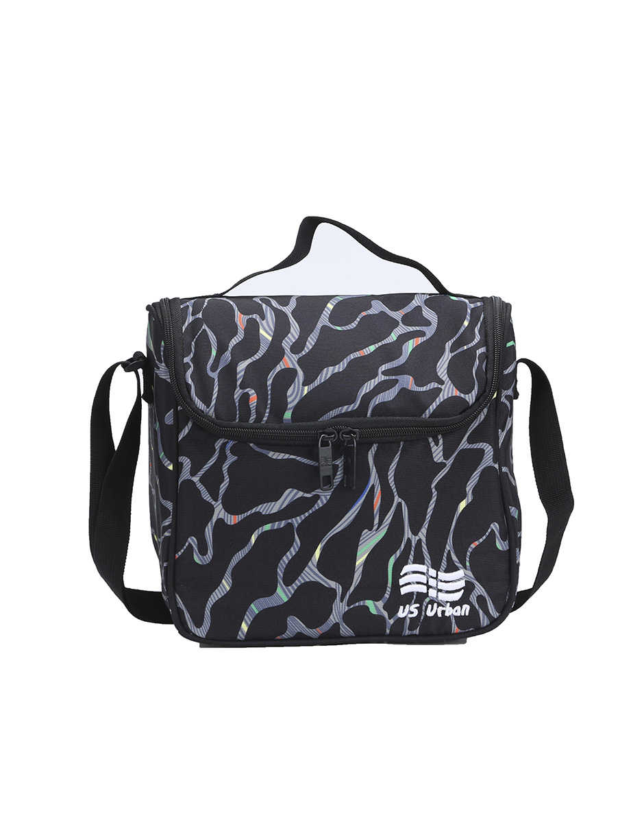 SET MOCHILA ESCOLAR CON LONCHERA Y LAPICERA US URBAN NEGRA
