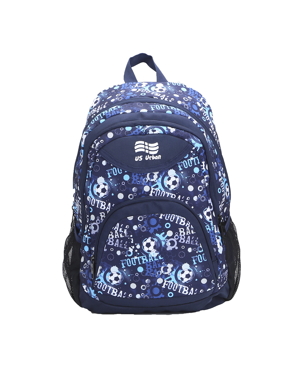 SET MOCHILA ESCOLAR CON LONCHERA Y LAPICERA US URBAN AZUL