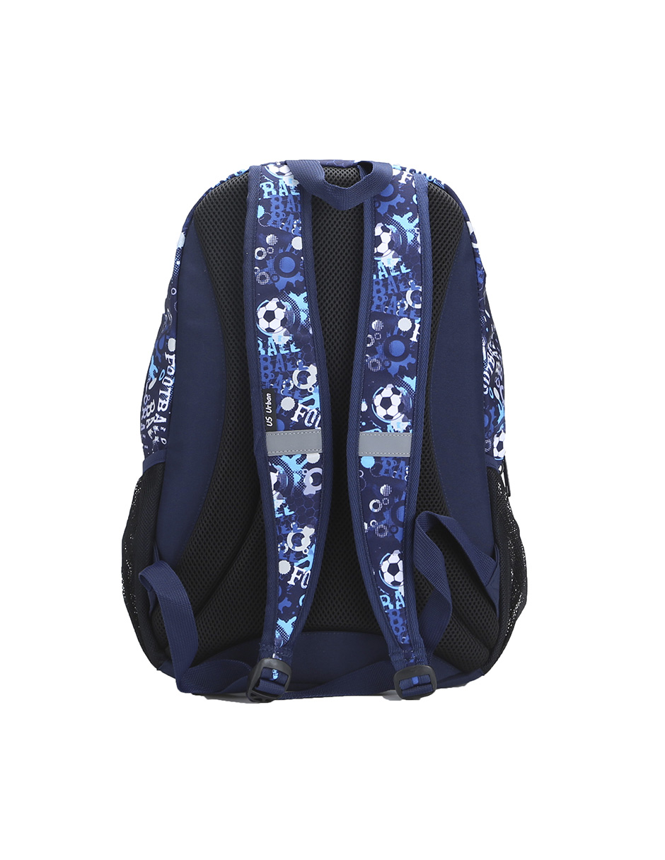SET MOCHILA ESCOLAR CON LONCHERA Y LAPICERA US URBAN AZUL